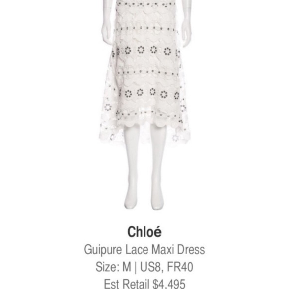 ✨ NWOT CHLOE navy guipure dress - Picture 9 of 13